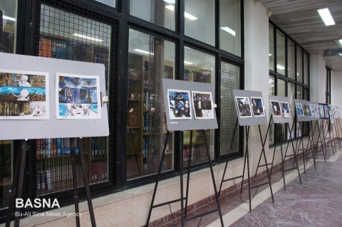نمایشگاه نقاشی آثار دانشجویان دانشگاه بوعلی سینا برپا شد + گزارش تصویری