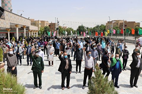جوانان و دانشجویان انقلابی همدان در اعتراض به هتک حرمت به مسجدالاقصی و حمله تروریستی کابل تجمع کردند + گزارش تصویری