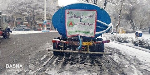 حذف استفاده از نمک جامد در بارش‌های برف زمستانی تبریز