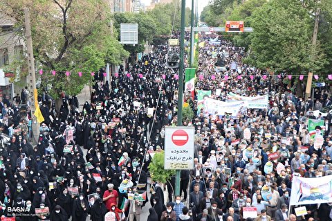 مردم و دانشگاهیان همدان در راهپیمایی باشکوه روز قدس سال ۱۴۰۱ حضور یافتند + گزارش تصویری